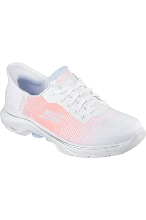 Skechers Damen GO Walk 7 ADEL Sneaker, White, 37.5 EU