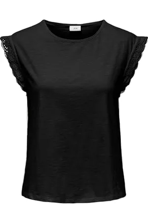 JDY Damen salva Life S/L Crochet Top JRS, Black, X-Large