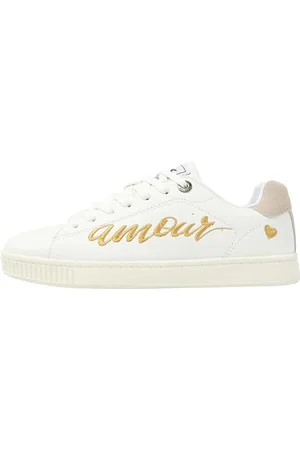 British Knights Damen Mist Sneaker, Weiss/Goldfarben/Cremeweiss, 40 EU