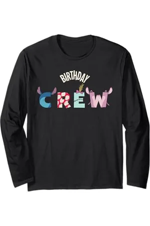 Disney Lilo & Stitch "Birthday Crew" Matching Birthday Party Langarmshirt