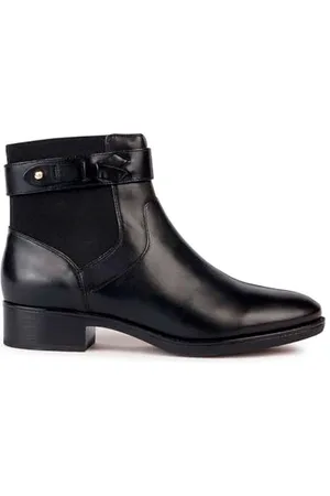 Geox D Felicity Ankle Boot, Black, 36 EU