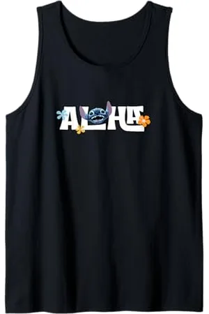 Disney Lilo & Stitch Aloha Floral Text Logo Tank Top
