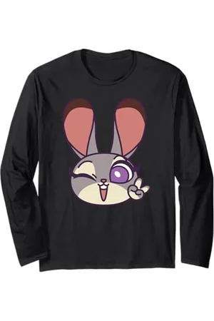 Disney Zootopia Judy Hopps Cute Kawaii Big Face Costume Langarmshirt