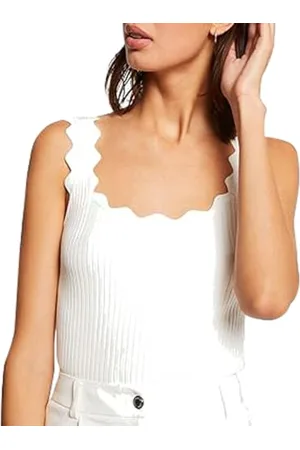 Morgan Damen Debardeur en Tricot Crop A Col Carre 221-msirene Tanktop, , M