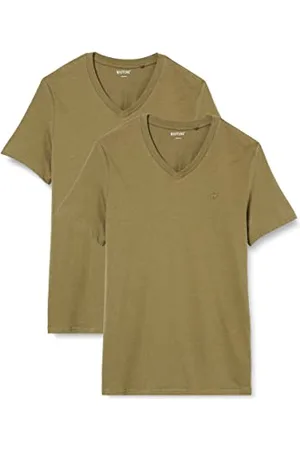 Mustang Herren 2-Pack V-Neck 1006170 T-Shirt, , S (2er Pack)