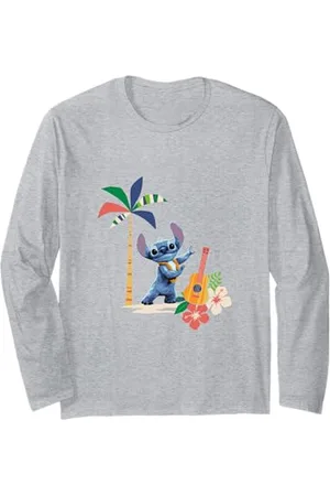 Disney Lilo & Stitch Hula Dancing Stitch Floral Logo Langarmshirt