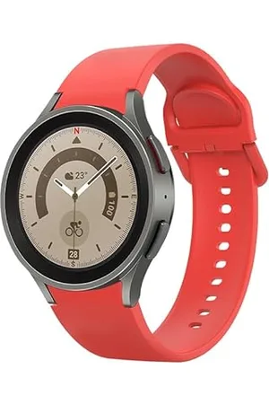 System-S Armband 20 mm aus Silikon für Samsung Galaxy Watch 5 4 Smartwatch in