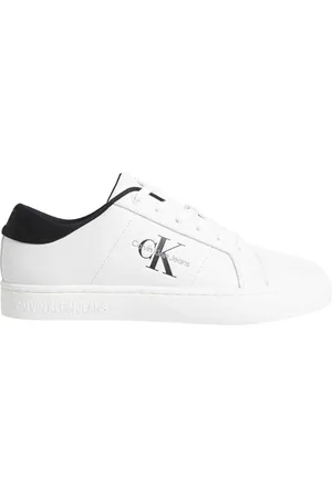 Calvin Klein Calvin Klein Herren Cupsole Sneaker Leder, Weiß (Bright White/Black), 40