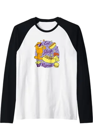 Garfield Eat Sleep Repeat Katze Raglan