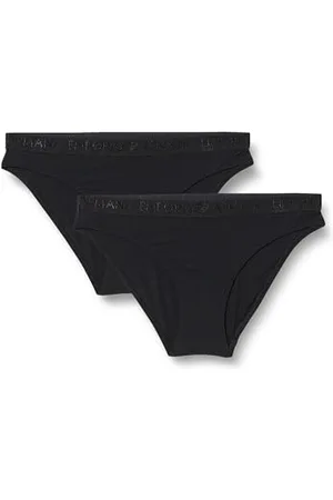 Emporio Armani Damen-Slip aus Mikrofaser mit Logoband im 2er-Pack, , XL