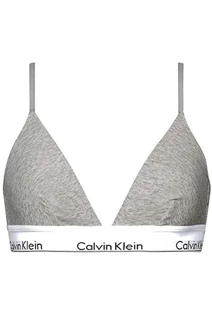 Calvin Klein Damen BH Bralette Gepolstert, Mehrfarbig (Grey Heather), XL