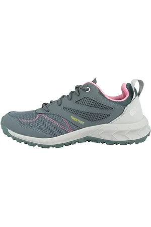 Jack Wolfskin Damen Woodland Vent Low Walking-Schuh, Grey/Rose, 41 EU