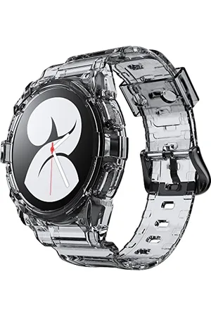 System-S Hülle und Armband 40 mm TPU für Samsung Galaxy Watch 5 4 in Schwarz Transparent