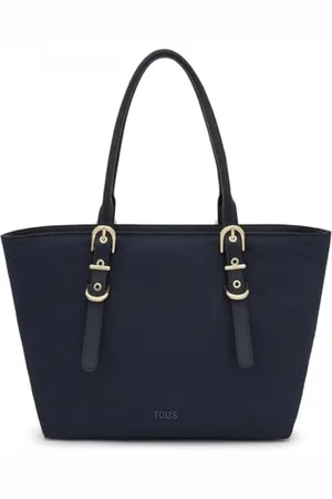 TOUS Damen Capazo L Buckles Soft Azul Marino Große Tragetasche