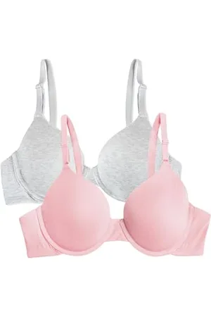 Fruit Of The Loom Damen Smooth Cotton Bra-Ultra-Soft, Flexible, and Invisible Under Tees T-Shirt-BH, Undurchsichtige, , 85B (2er Pack)