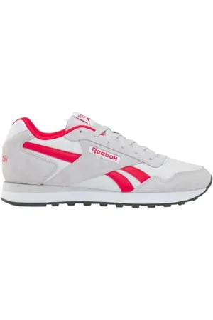 Reebok Unisex Glide Sneaker, Mist Grey/Energy RED/White, 45.5 EU