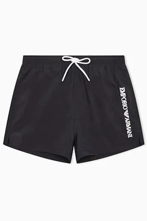 Emporio Armani Herren Short Boxer Badehose, Black, S 7-9