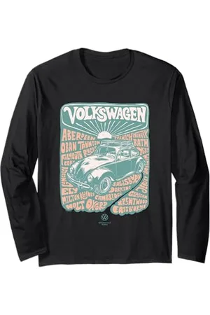 Volkswagen Beetle 70er Retro British Towns Cities Poster Langarmshirt