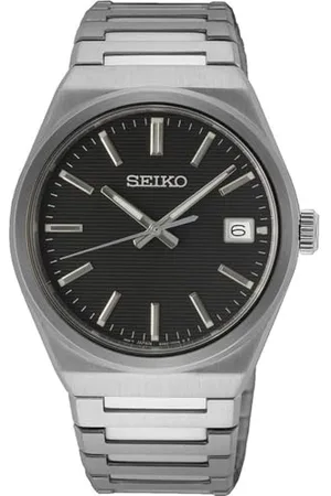 Seiko Herren Analog Quarz Uhr mit Edelstahl Armband SUR557P1