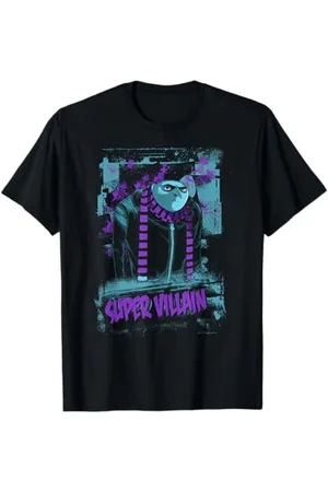 Minions Gru Super Villain Blue Hue Portrait T-Shirt
