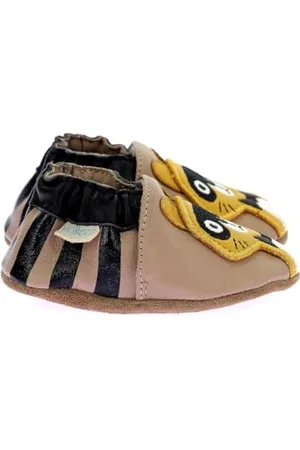 Robeez RayCOON Babyschuhe, Hellbraun, Schwarz, 19/20 EU, Hellbraun, Schwarz, 19/20 EU