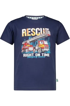 Salt & Pepper BY KIDS PARK Jungen Feuerwehr Print Stickmotiv aus S.Jersey T-Shirt, , 116 cm-122 cm