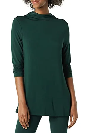 Amazon Damen Langärmelige Jersey-Tunika Stehkragen (Früher Daily Ritual), , XXL