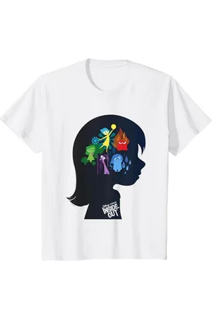 Pixar Kinder Inside Out Head Silhouette Maglietta T-Shirt