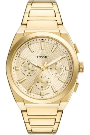 Fossil Herren Analog Quarz Uhr mit Edelstahl Armband FS6119