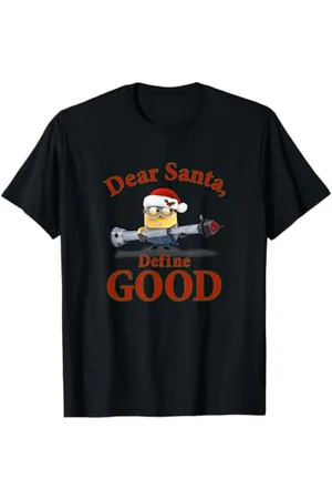 Minions Despicable Me Dave Christmas Dear Santa, Define Good T-Shirt