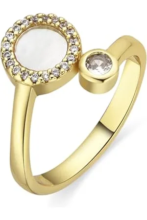 Luxenter Ring mit weißer Perlmutt und 18-karätigem Gold - Yaran, Metall, Kein Edelstein