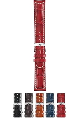 Morellato Herrenuhrarmband, MANUFATTI Kollektion, mod. GUTTUSO, aus Kalbsleder Mit Alligator-Struktur - A01U3882A59