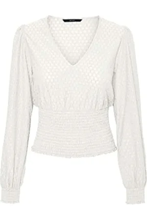 VERO MODA VMMALOU L/S V-Neck TOP JRS NOOS