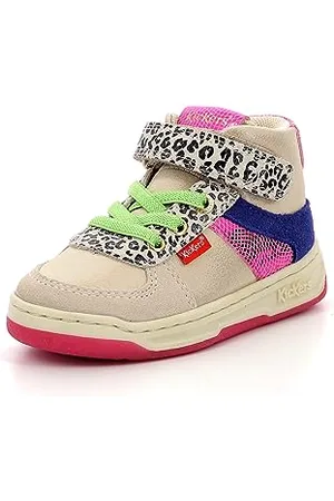 Kickers Jungen Unisex Kinder Kickalien Sneaker, Mehrfarbig, Leopard, 27 EU