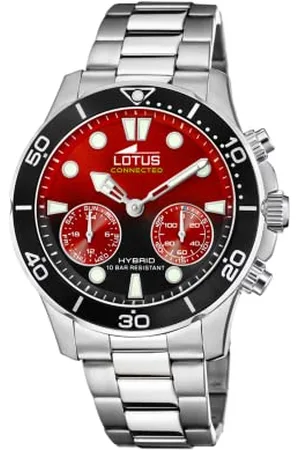 Lotus Connected Collection 18800/7, Gehäuse 44,5 mm, Rot und Schwarz, mit Stahlarmband, Armband, Armband