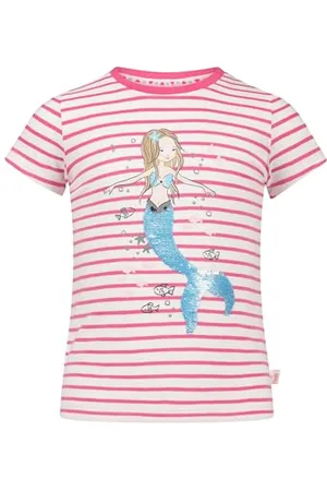 Salt & Pepper BY KIDS PARK Mädchen Meerjungfrau Print rev.Sequins T-Shirt, , 128 cm-134 cm