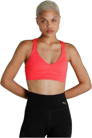 PUMA Damen Mid Impact Own It Bustier, Undurchsichtige, , L
