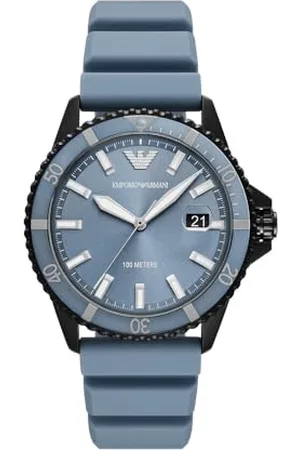 Emporio Armani Herren Analog Quarz Uhr mit Silikon Armband AR11685