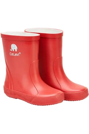 CeLaVi Unisex Kinder Basic Wellies Solid Gummistiefel, Red
