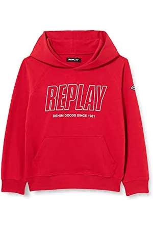 Replay Jungen Hoodie aus Baumwollmix, (Rot), 6 Jahre