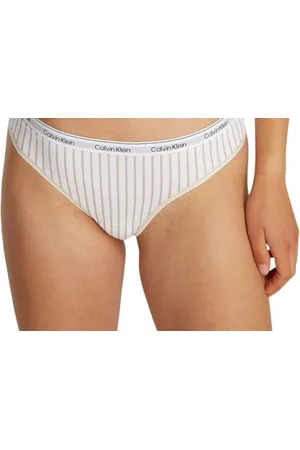 Calvin Klein Damen Brazilian Slip Unterwäsche, Mehrfarbig (Steady Stripe+Pelican), L