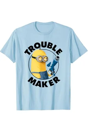 Minions Despicable Me Tim Troublemaker Black Text T-Shirt