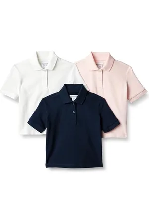 Amazon Mädchen Poloshirt aus Baumwoll-Stretch, 3er-Pack, , 3 Jahre