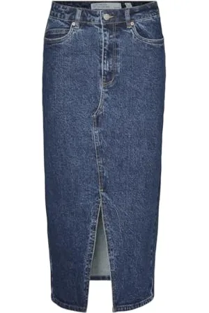 VERO MODA VMVERI HR Calf Denim Skirt GA NOOS