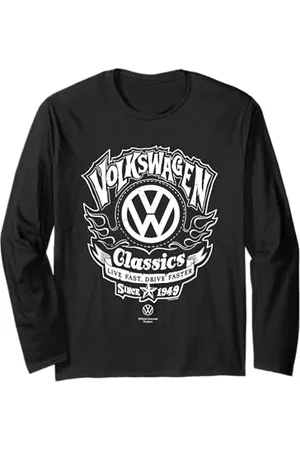 Volkswagen Flammendes VW-Biker-Logo von Langarmshirt