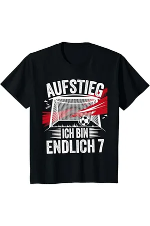 ARTIPALATI Kinder 7. Geburtstag Fußball Junge 7 Jahre Spruch T-Shirt