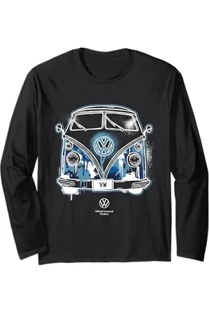 Volkswagen Typ 2 Campervan Blue Graffiti Langarmshirt