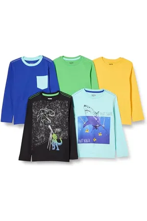 Amazon Jungen Langärmelige T-Shirts, 5er-Pack, , 4 Jahre