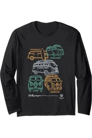 Volkswagen Campervans Britische Surfstrände Langarmshirt