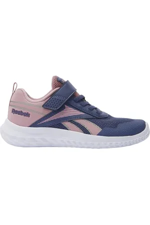 Reebok Rush Runner 5 Elastic LACE & TOP Strap Sneaker, TWILIGHTPURPLE/DustyRose/FTWRWHITE, 32.5 EU